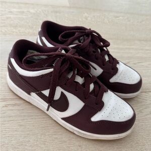 Air Force 1 - Nike Burgandy and White Sneakers Stylish Comfort